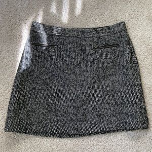 The Limited cotton/wool blend black and white tweed mini skirt, Size 8